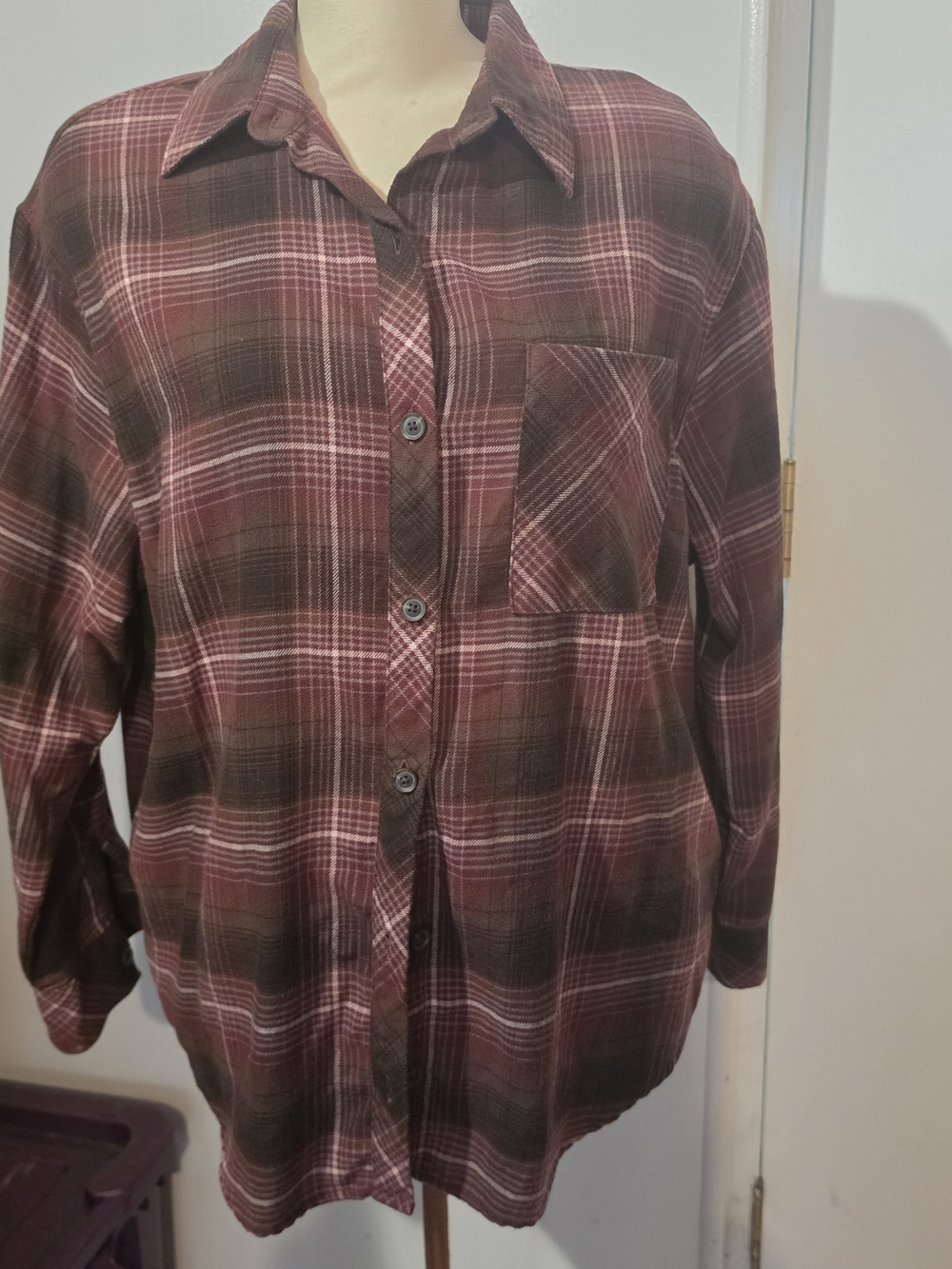 Women's Burgundy Flannel
